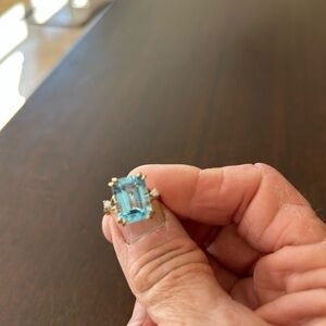 Antique Elegant Topaz Cocktail Ring